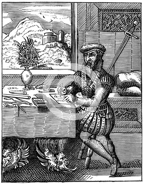 Draughtsman, 16th century (1849).Artist: Jost Amman