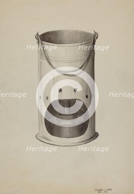 Metal Lantern, c. 1936. Creator: Edward L Loper.