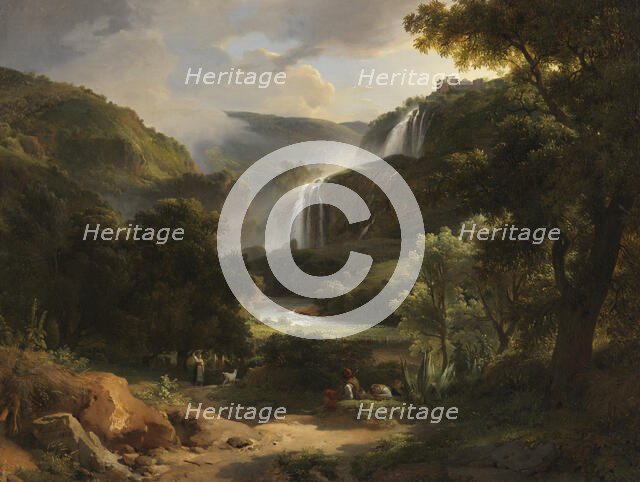 Marble Falls at Terni, Italy, 1820. Creator: Achille Etna Michallon.