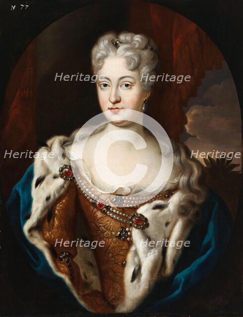 Portrait of Violante Beatrice of Bavaria (1673-1731), Grand Princess of Tuscany. Creator: Desmarées, George (1697-1776).