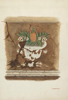 Wall Painting - Pineapple Motif, c. 1937. Creator: W. J. Goodacre.