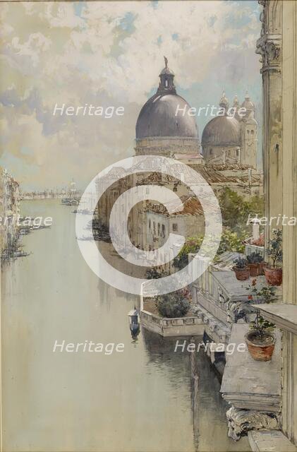 "Over a Balcony," View of the Grand Canal, Venice, c1897. Creator: Francis Hopkinson Smith.
