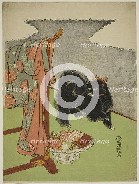 Black Dog, c. 1772/81. Creator: Isoda Koryusai.