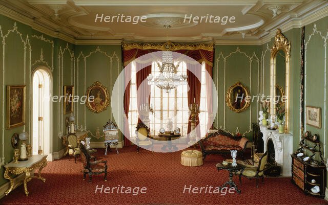 E-14: English Drawing Room of the Victorian Period, 1840-70, United States, c. 1937. Creator: Narcissa Niblack Thorne.