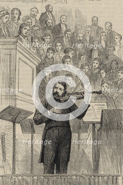 Portrait of the violinist and composer Joseph Joachim (1831-1907) , 1877. Creator: Harral, Horace (1817-1905).