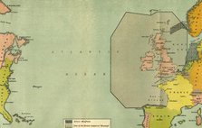 'Map To Illustrate the German Submarine Blockade and the British Minefields...', 1919.  Creator: London Geographical Institute.