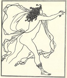 Apollo pursuing Daphne, 1896. Artist: Beardsley, Aubrey (1872–1898)