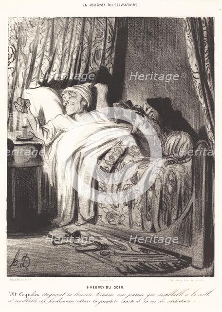 9 heures du soir, 1839. Creator: Honore Daumier.