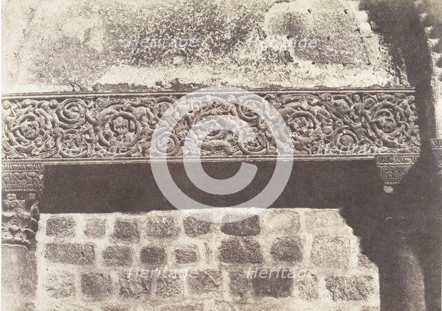 Jérusalem, Saint-Sépulcre, Bas-relief (porte murée), 1854. Creator: Auguste Salzmann.