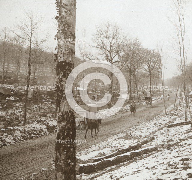 Winter, Genicourt, northern France, c1914-c1918. Artist: Unknown.