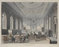 South Sea House, Dividend Hall, 1810. Creator: Thomas Rowlandson (British, 1756-1827); Augustus Charles Pugin (British, 1762-1832), and.