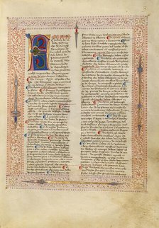 Decorated Text Page; Fior di Battaglia, about 1410. Creator: Fiore Furlan dei Liberi da Premariacco.