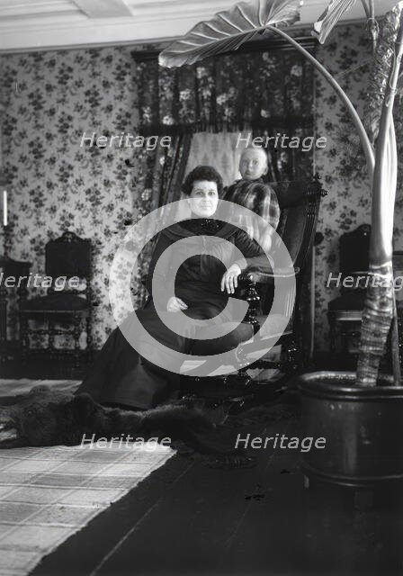 Rustan Bergwall's wife Xenia and son Alexei, Russia, 1902. Creator: Rustan Bergwall.