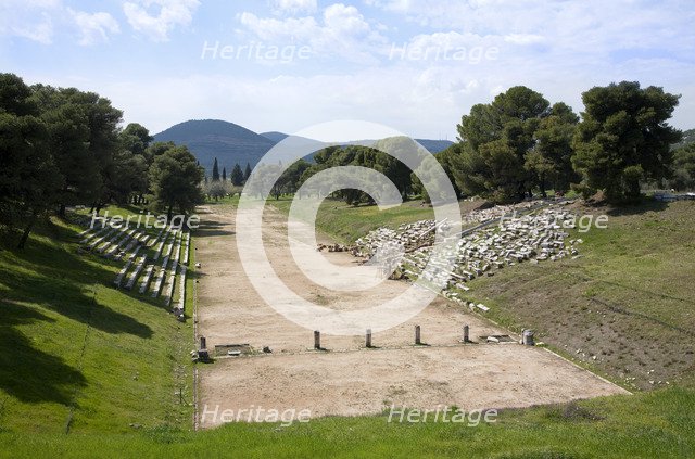 The stadium at Epidauros, Greece. Artist: Samuel Magal
