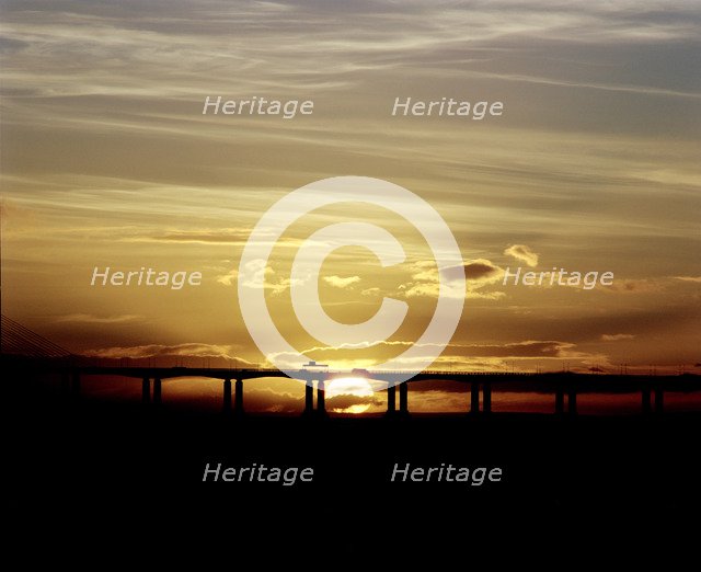 The new Severn Bridge, Pilning, Avon, 2001. Artist: JO Davies