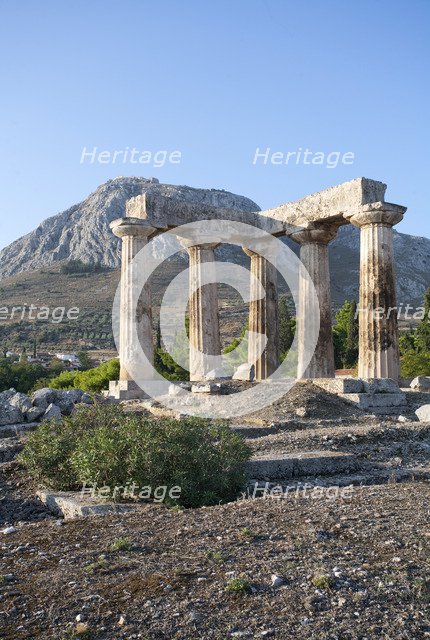 The Temple of Apollo at Corinth, Greece. Artist: Samuel Magal