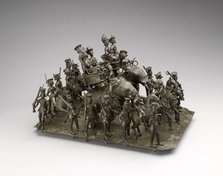 Bronze model depicting the cavalcade of the King of Awadh, 1820-1825. Artist: Unknown.