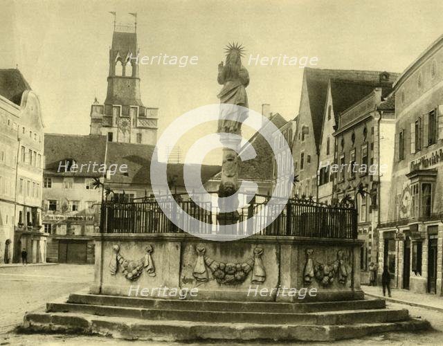 Fountain, Braunau am Inn, Upper Austria, c1935.  Creator: Unknown.