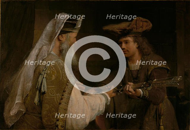 Ahimelech Giving the Sword of Goliath to David, about 1680s. Creator: Aert de Gelder.