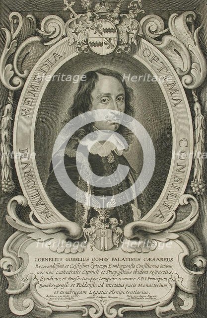 Cornelius Gobelius, Bishop of Bamberg, 1648. Creator: Pieter de Jode II.