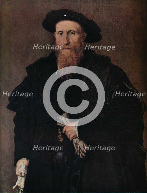 'Portrait of a gentleman with gloves', c1543. Artist: Lorenzo Lotto.