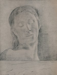 'Closed Eyes', c.1890, (1946). Artist: Odilon Redon.