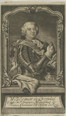 Woldemar Freiherr von Löwendal (1660-1740) , before 1748. Creator: Anonymous.