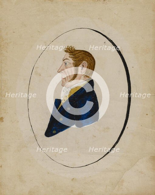 Portrait of Adam Musser, ca. 1822. Creator: Jacob Maentel.