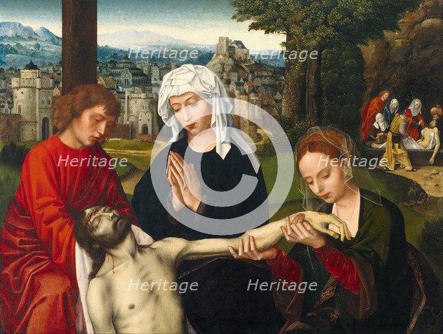 Pietà at the Foot of the Cross, ca 1530. Artist: Benson, Ambrosius (1495-1550)