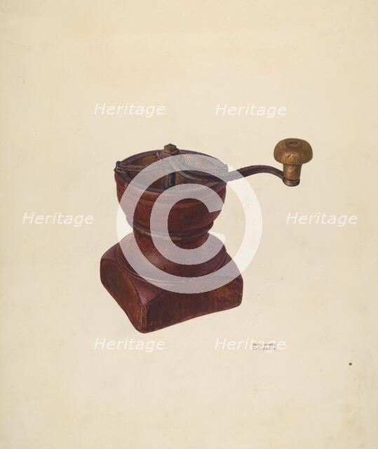 Coffee Grinder, c. 1940. Creator: Frank McEntee.