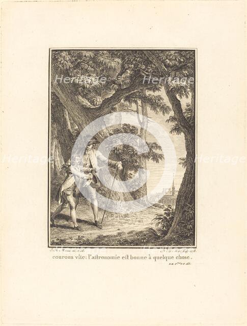 Courons vîte: l'astronomie est bonne à quelque chose, 1778. Creator: Noel Le Mire.