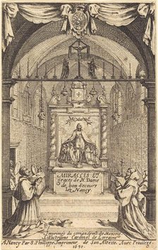 Frontispiece for the Miracles and Graces of Our Lady of "Bon-Secours-les-Nancy". Creator: Jacques Callot.