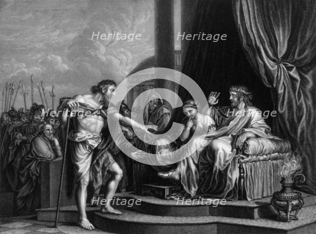 'Herod being reproved by him..., shut up John in prison', mid 19th century. Creator: William Henry Mote.
