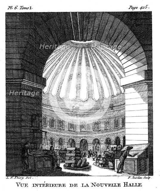 Les Halles, Paris, 1786. Artist: F Jourdan