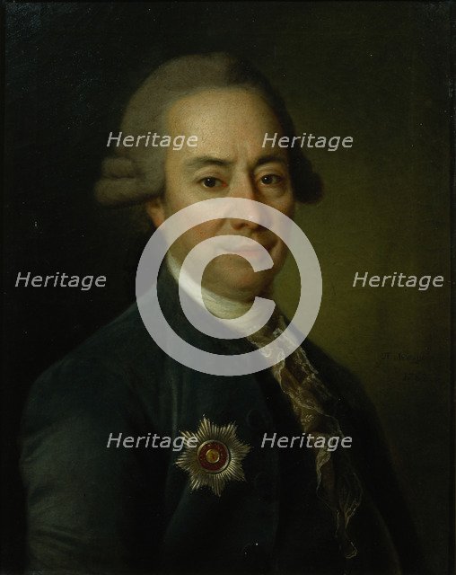 Portrait of Pyotr Vasilyevich Bakunin (1725–1786), 1782. Artist: Levitsky, Dmitri Grigorievich (1735-1822)