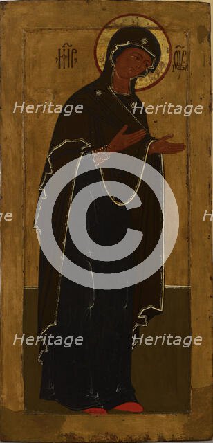 Mother of God from the Deesis group, Russian icon, 1885-1715. Creator: Unknown.