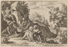 The River God Peneus Surrounded by Other Divinities, 1589. Creator: Goltzius, Workshop of Hendrick, after Hendrick Gol.