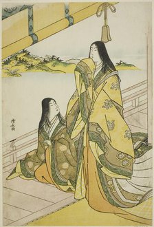 Sei Shonagon and Her Companion, from an untitled series of court ladies, c. 1784. Creator: Torii Kiyonaga.