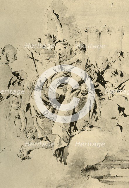 'Madonna with Saints and Angels', mid 18th century, (1928). Artist: Giovanni Battista Tiepolo.