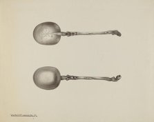 Silver Funeral Spoon, c. 1938. Creator: Kalamian Walton.