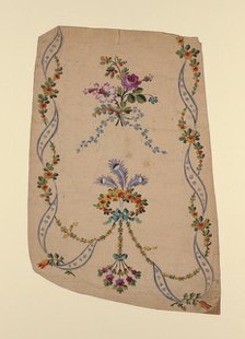 Design for a Printed, Woven, or Embroidered Skirt Panel, France, 18th/19th century. Creator: Unknown.