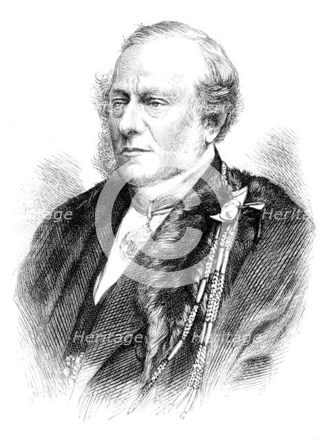 The late Alderman Sir F. G. Moon, 1871. Creator: Unknown.