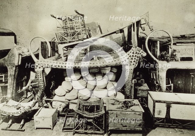 View of the antechamber of the Tomb of Tutankhamun looking west, Vally of the Kings, November 1922 Artist: Harry Burton