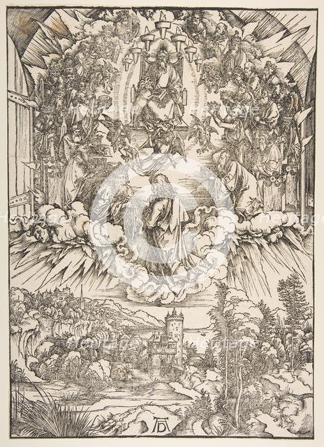 Saint John before God and the Elders, from The Apocalypse, ca. 1496. Creator: Albrecht Durer.