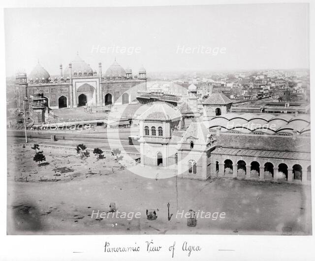 Panoramic View of Agra, Late 1860s. Creator: Samuel Bourne.
