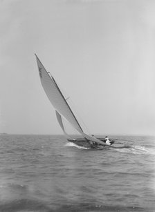 The 7 Metre Olympic class 'Quaker Girl', 1911. Creator: Kirk & Sons of Cowes.