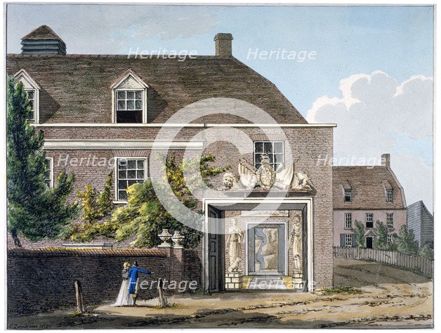 View of the Coade Stone Factory in Narrow Wall, Lambeth, London, 1801. Artist: Charles Tomkins