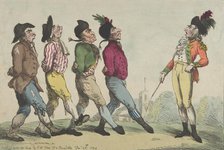 An Early Lesson of Marching, December 24, 1794., December 24, 1794. Creator: Thomas Rowlandson.