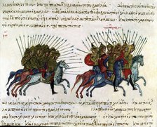 War with the Arabs, Miniature in 'Scylitzes matritensis' (facsimile edition of the original manus…