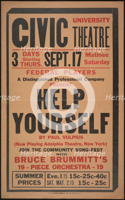 Help Yourself, Syracuse, NY, 1936. Creator: Unknown.